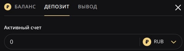 Пополнение и вывод